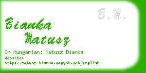 bianka matusz business card